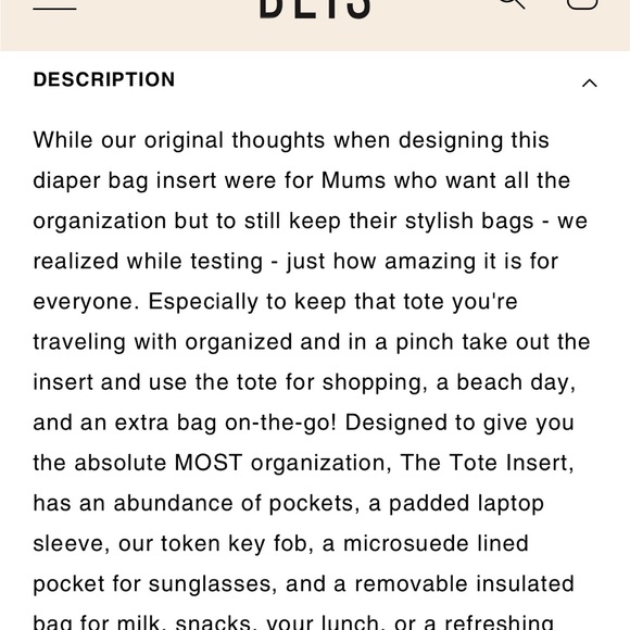 BEIS Work Tote Insert - Picture 2 of 7